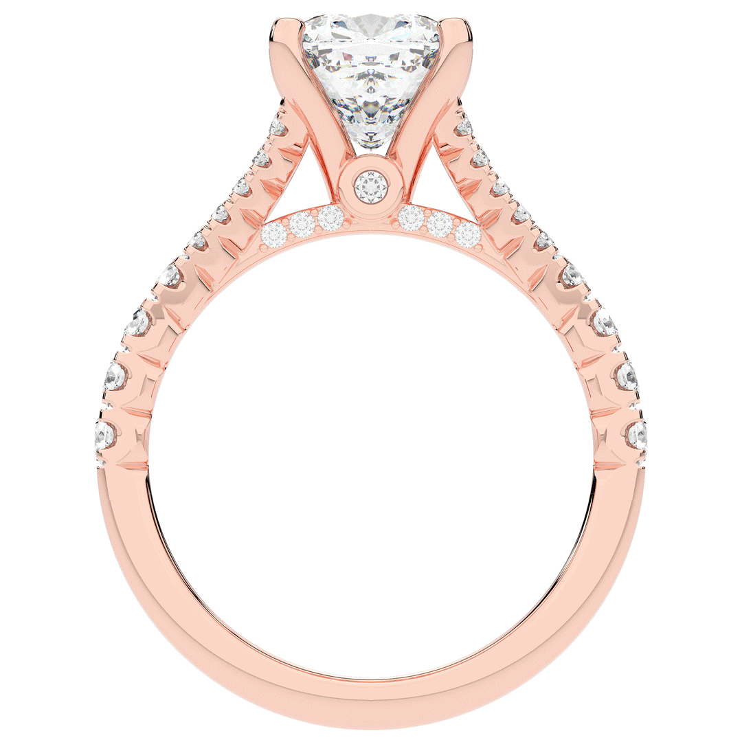 2.45CT.TW CUSHION LAB DIAMOND ENGAGEMENT RING - Nazarelle