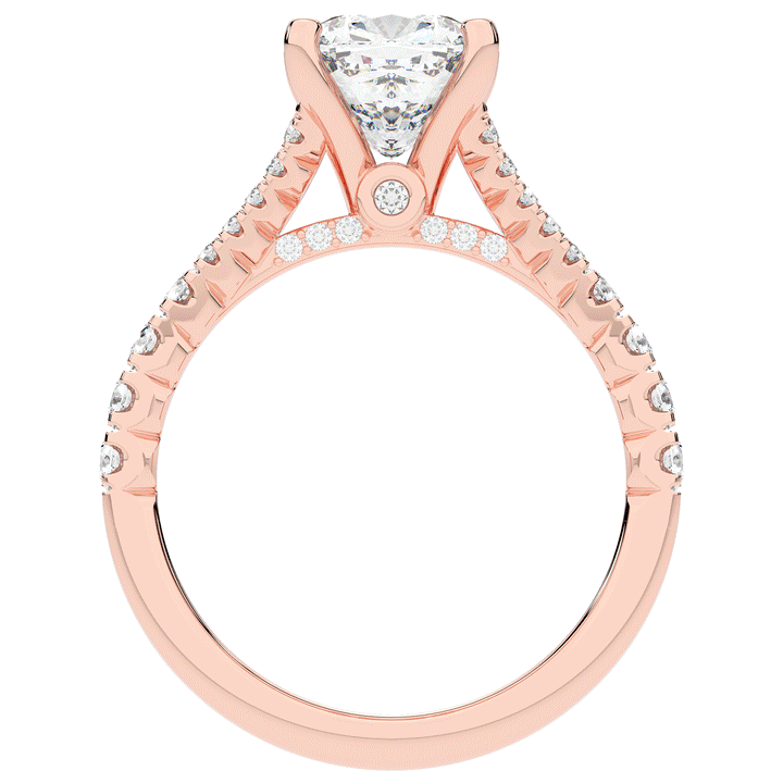 2.45CT.TW CUSHION LAB DIAMOND ENGAGEMENT RING - Nazarelle