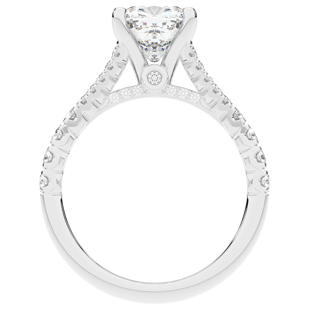 2.45CT.TW CUSHION LAB DIAMOND ENGAGEMENT RING - Nazarelle
