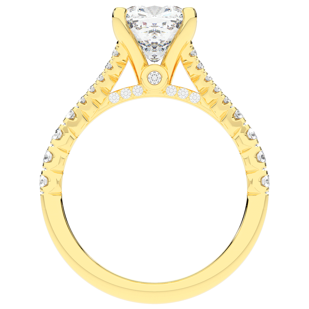 2.45CT.TW CUSHION LAB DIAMOND ENGAGEMENT RING - Nazarelle