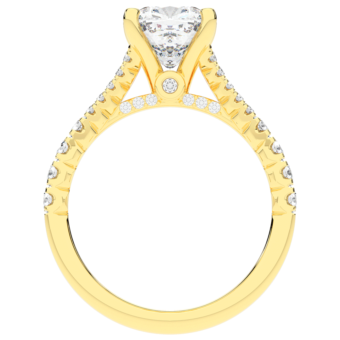 2.45CT.TW CUSHION LAB DIAMOND ENGAGEMENT RING - Nazarelle