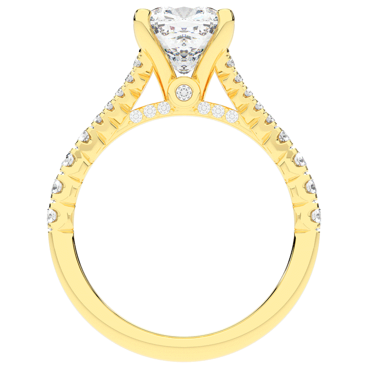2.45CT.TW CUSHION LAB DIAMOND ENGAGEMENT RING - Nazarelle