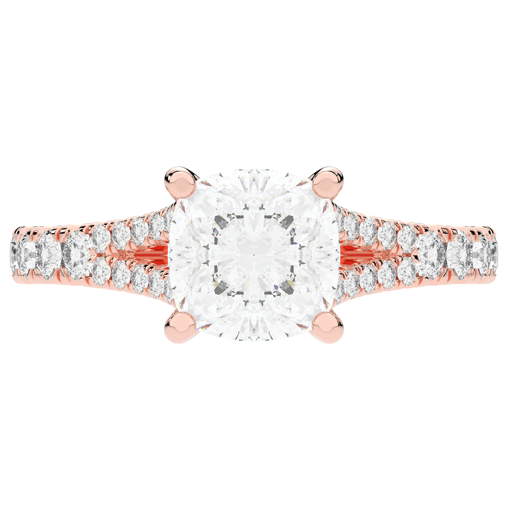 2.45CT.TW CUSHION LAB DIAMOND ENGAGEMENT RING - Nazarelle