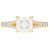 2.45CT.TW CUSHION LAB DIAMOND ENGAGEMENT RING - Nazarelle