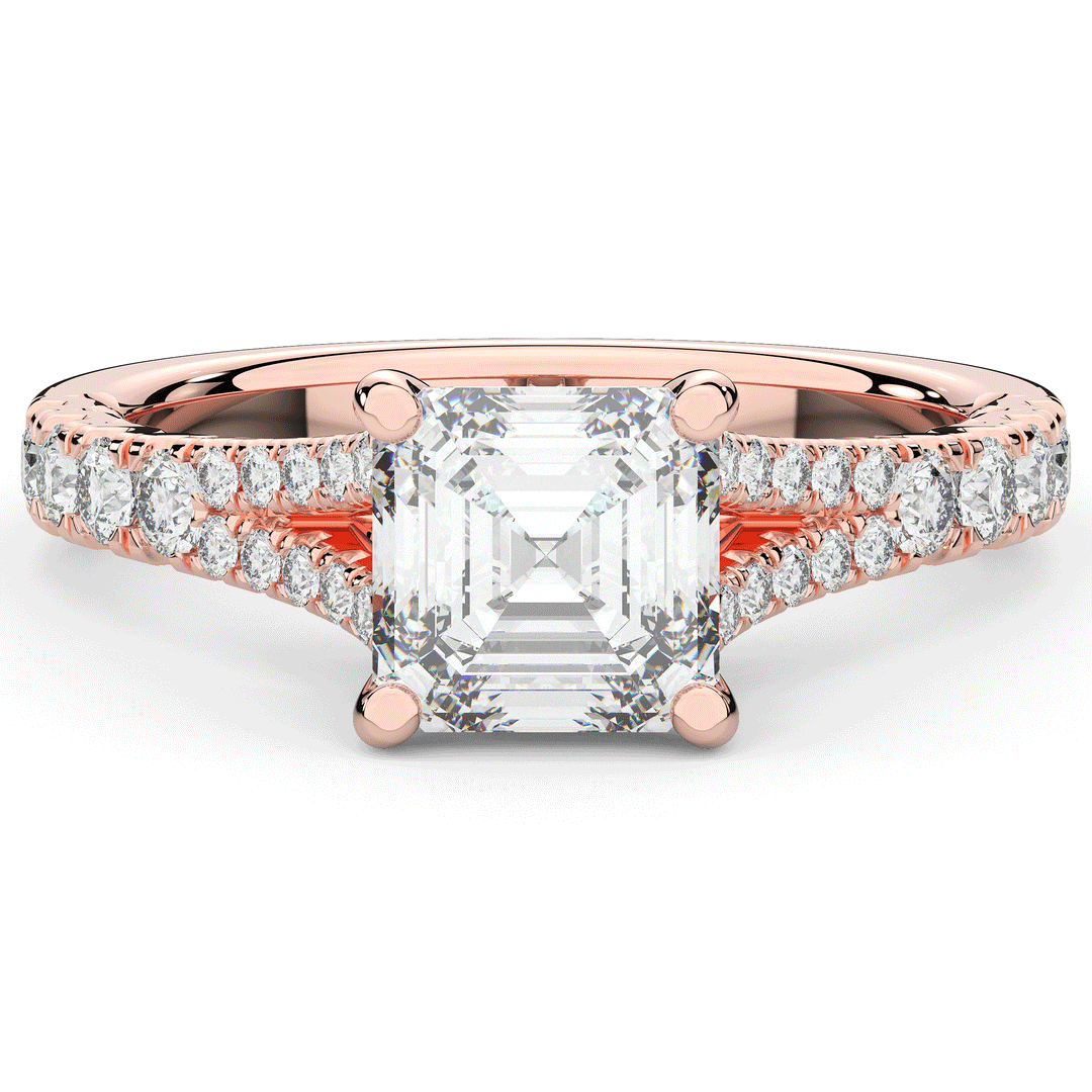 2.45CT.TW ASSCHER LAB DIAMOND ENGAGEMENT RING - Nazarelle