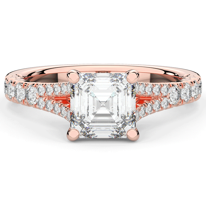 2.45CT.TW ASSCHER LAB DIAMOND ENGAGEMENT RING - Nazarelle