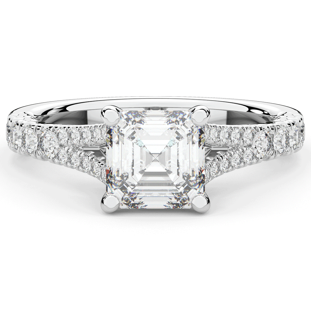 2.45CT.TW ASSCHER LAB DIAMOND ENGAGEMENT RING - Nazarelle