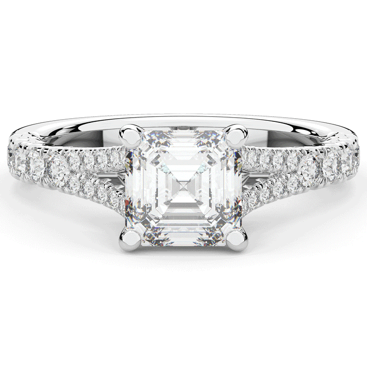 2.45CT.TW ASSCHER LAB DIAMOND ENGAGEMENT RING - Nazarelle