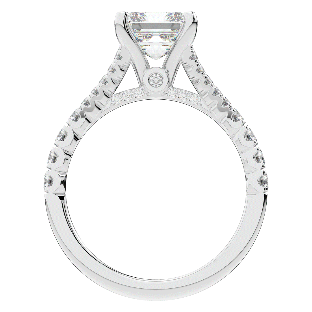 2.45CT.TW ASSCHER LAB DIAMOND ENGAGEMENT RING - Nazarelle