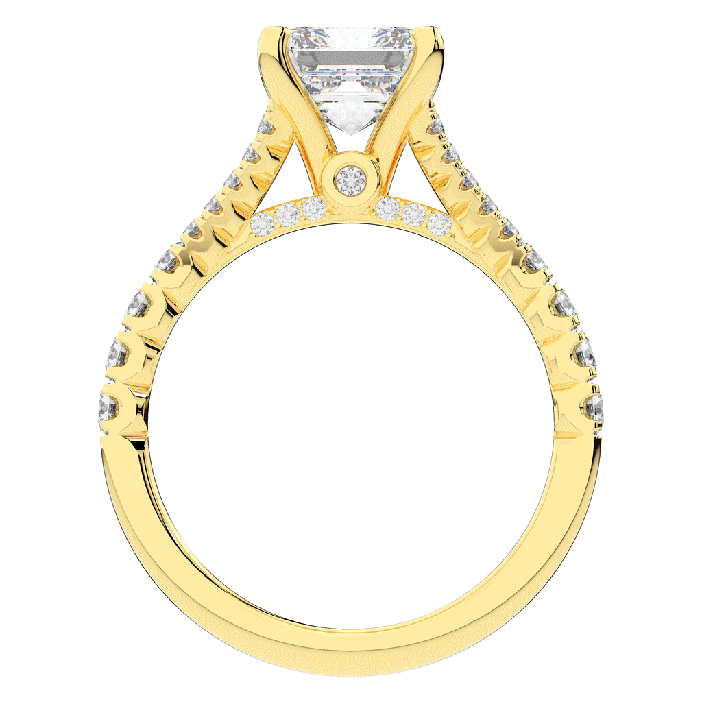 2.45CT.TW ASSCHER LAB DIAMOND ENGAGEMENT RING - Nazarelle