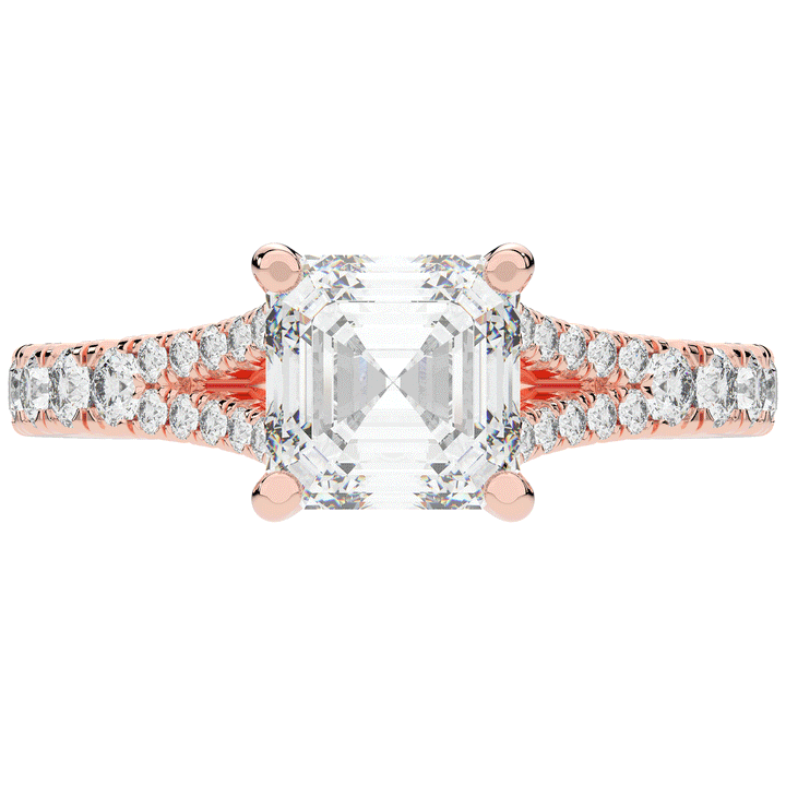 2.45CT.TW ASSCHER LAB DIAMOND ENGAGEMENT RING - Nazarelle