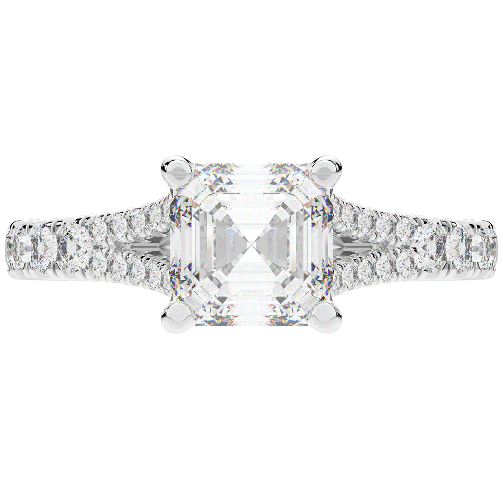 2.45CT.TW ASSCHER LAB DIAMOND ENGAGEMENT RING - Nazarelle