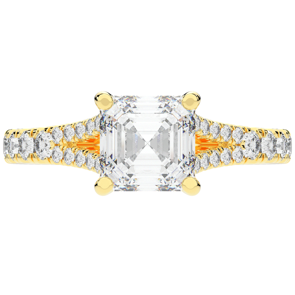 2.45CT.TW ASSCHER LAB DIAMOND ENGAGEMENT RING - Nazarelle