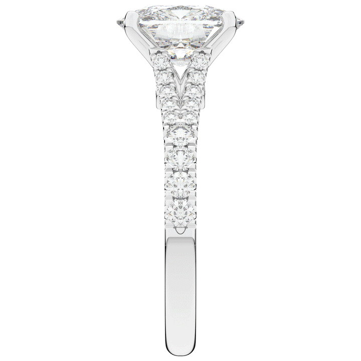 3.45CT.TW CUSHION LAB DIAMOND ENGAGEMENT RING - Nazarelle