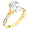 3.45CT.TW CUSHION LAB DIAMOND ENGAGEMENT RING - Nazarelle