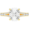 3.45CT.TW CUSHION LAB DIAMOND ENGAGEMENT RING - Nazarelle