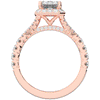 2.60CT.TW EMERALD CUT LAB DIAMOND SPLIT SHANK HALO ENGAGEMENT RING - Nazarelle