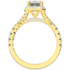 2.60CT.TW EMERALD CUT LAB DIAMOND SPLIT SHANK HALO ENGAGEMENT RING - Nazarelle