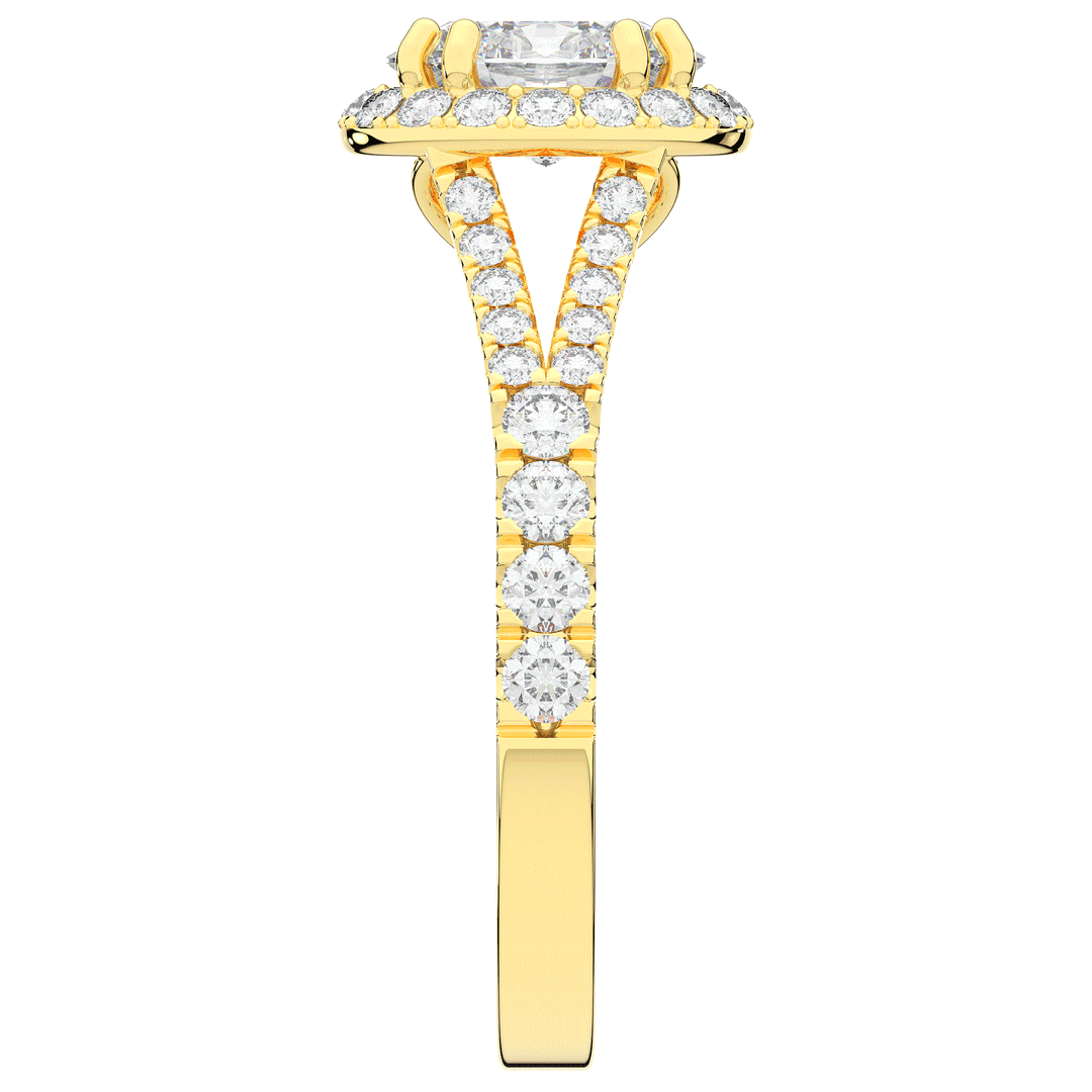 1.60CT.TW OVAL LAB DIAMOND ENGAGEMENT RING - Nazarelle
