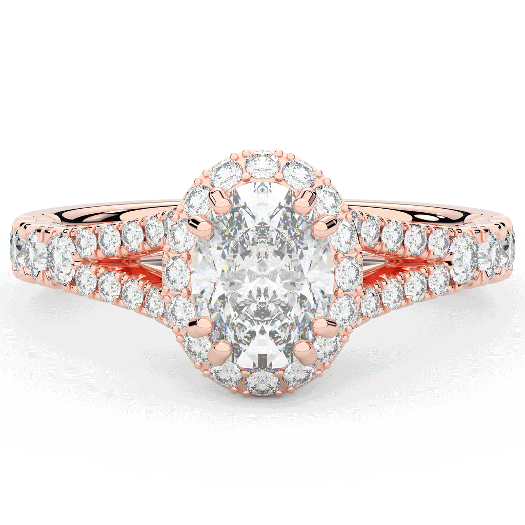 1.60CT.TW OVAL LAB DIAMOND ENGAGEMENT RING - Nazarelle