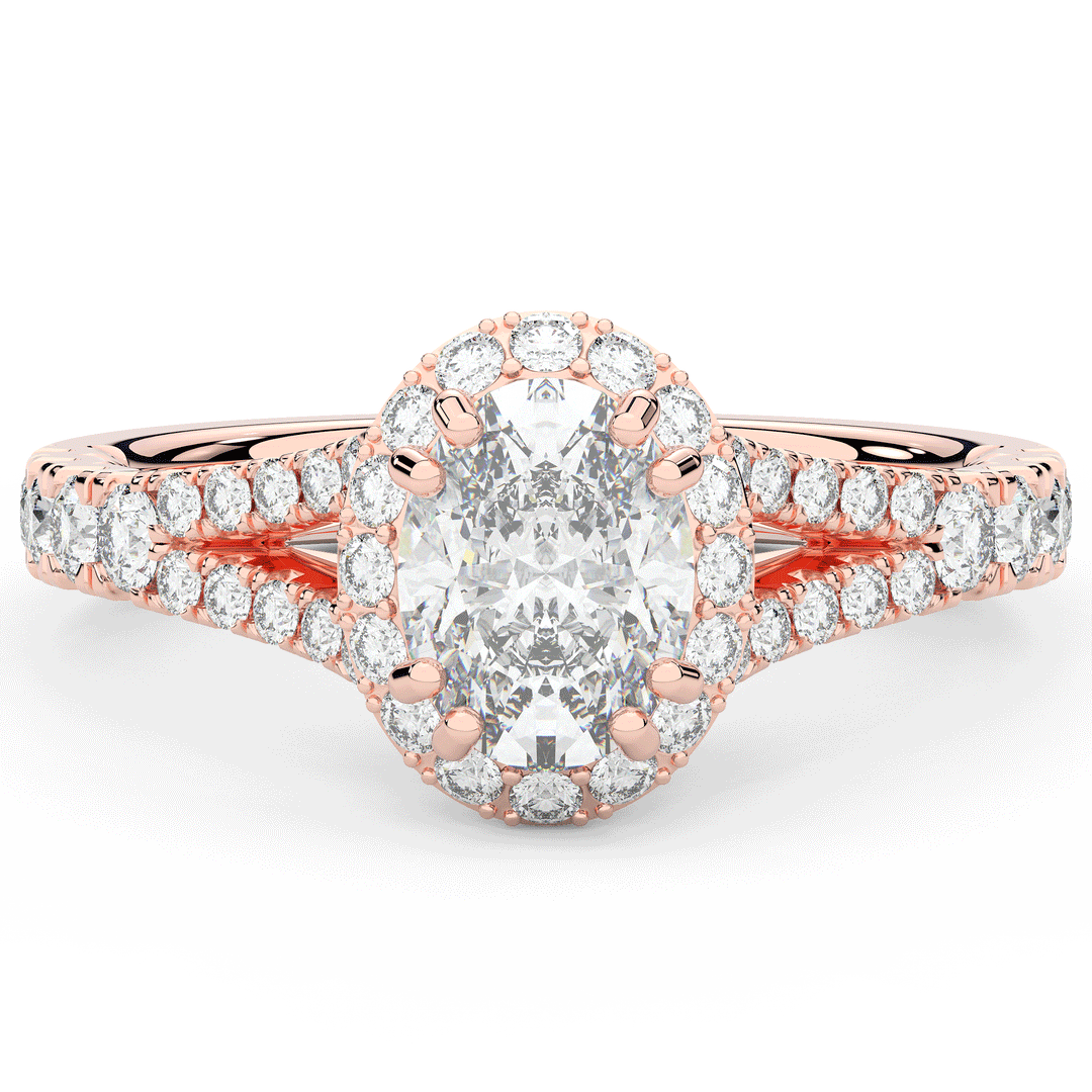 1.60CT.TW OVAL LAB DIAMOND ENGAGEMENT RING - Nazarelle