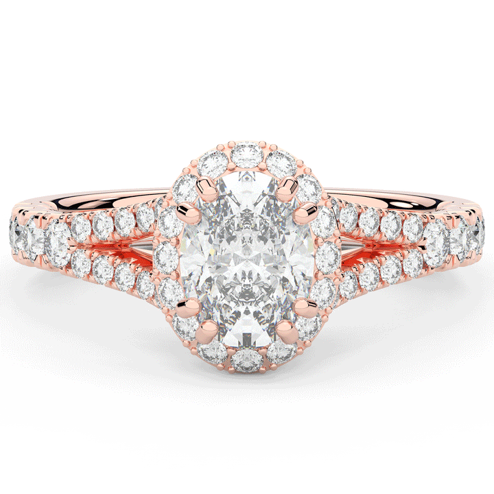 1.60CT.TW OVAL LAB DIAMOND ENGAGEMENT RING - Nazarelle