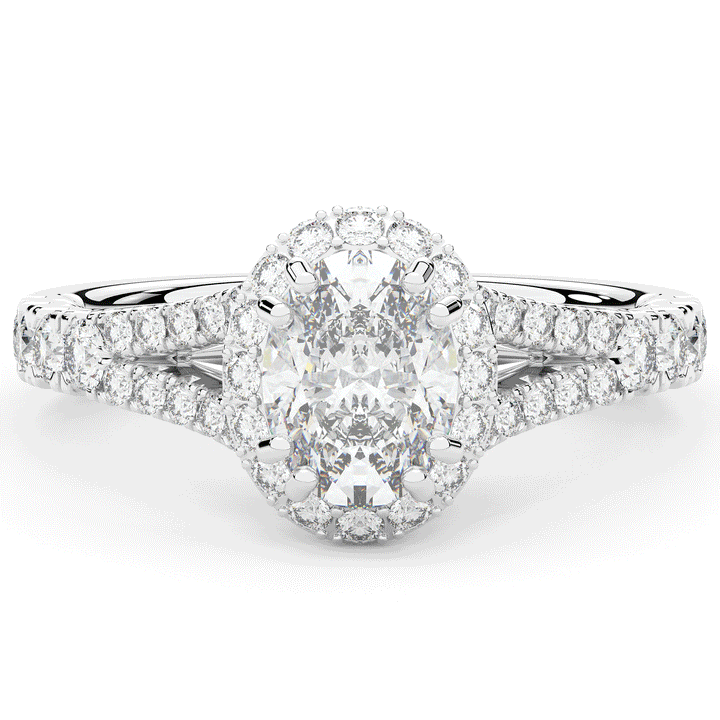 1.60CT.TW OVAL LAB DIAMOND ENGAGEMENT RING - Nazarelle