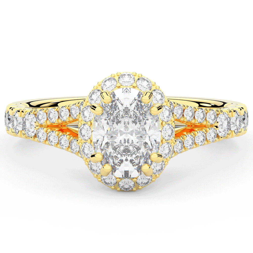 1.60CT.TW OVAL LAB DIAMOND ENGAGEMENT RING - Nazarelle