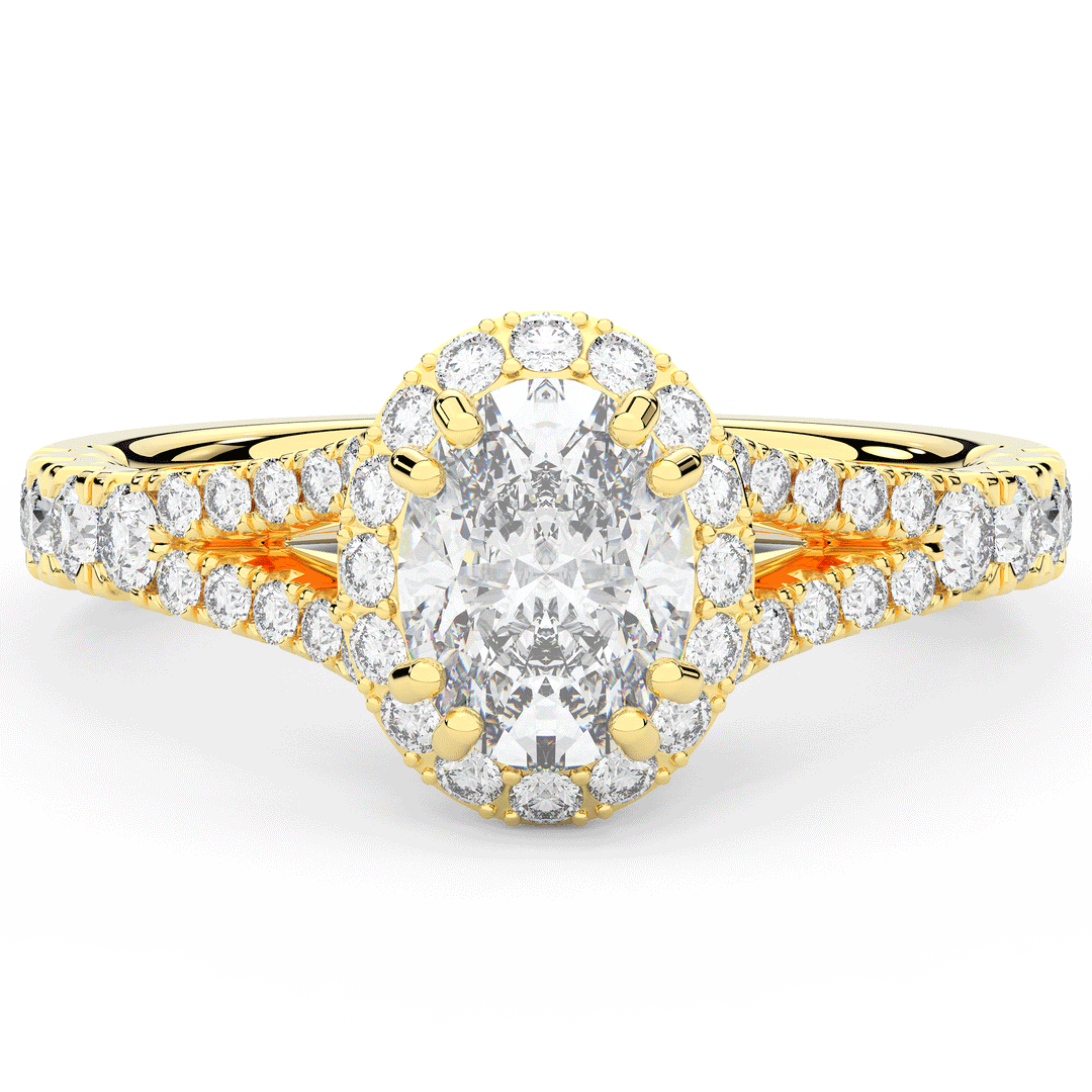 1.60CT.TW OVAL LAB DIAMOND ENGAGEMENT RING - Nazarelle