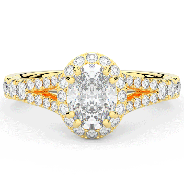 1.60CT.TW OVAL LAB DIAMOND ENGAGEMENT RING - Nazarelle