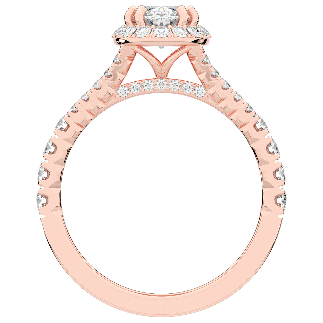 1.60CT.TW OVAL LAB DIAMOND ENGAGEMENT RING - Nazarelle