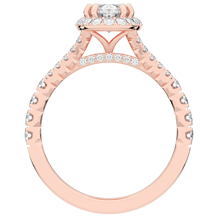 1.60CT.TW OVAL LAB DIAMOND ENGAGEMENT RING - Nazarelle