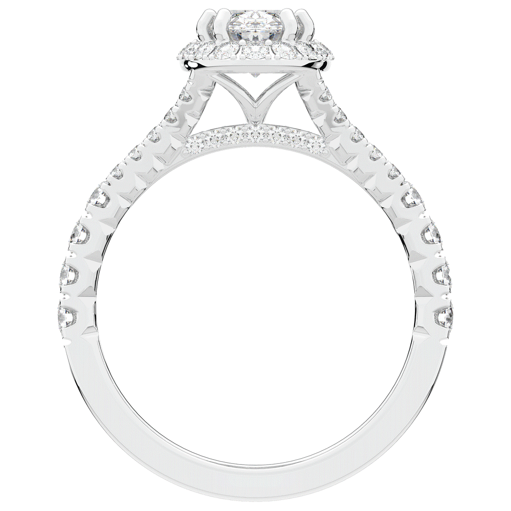 1.60CT.TW OVAL LAB DIAMOND ENGAGEMENT RING - Nazarelle