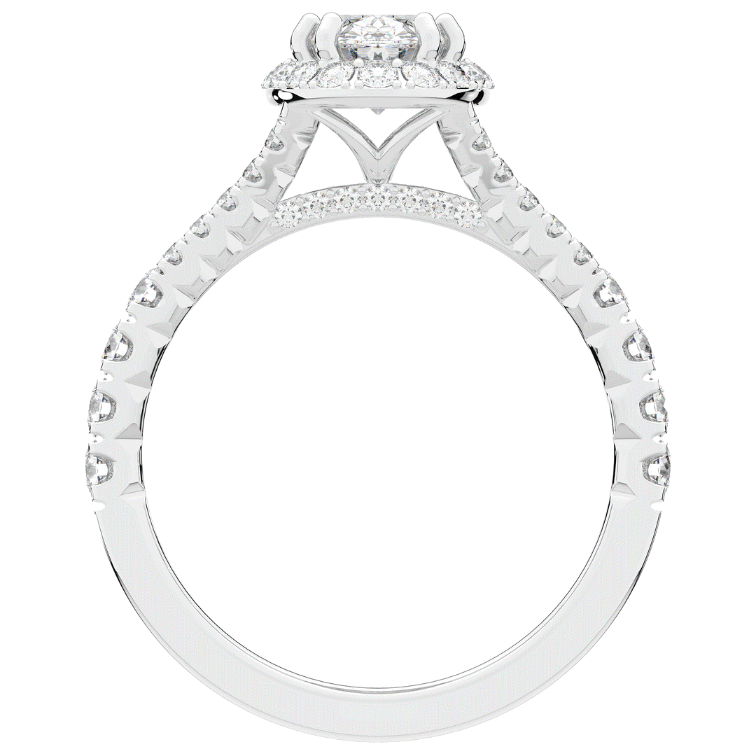 1.60CT.TW OVAL LAB DIAMOND ENGAGEMENT RING - Nazarelle