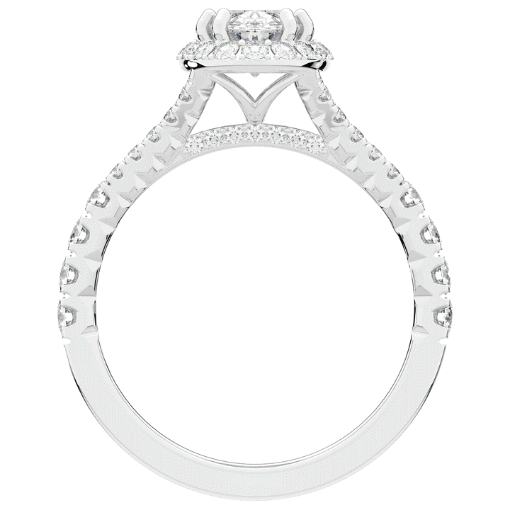 1.60CT.TW OVAL LAB DIAMOND ENGAGEMENT RING - Nazarelle