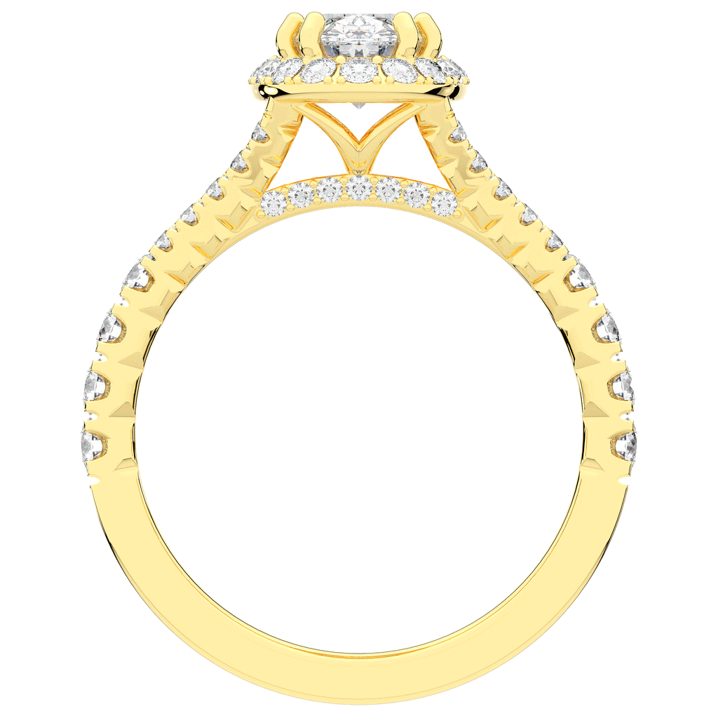 1.60CT.TW OVAL LAB DIAMOND ENGAGEMENT RING - Nazarelle