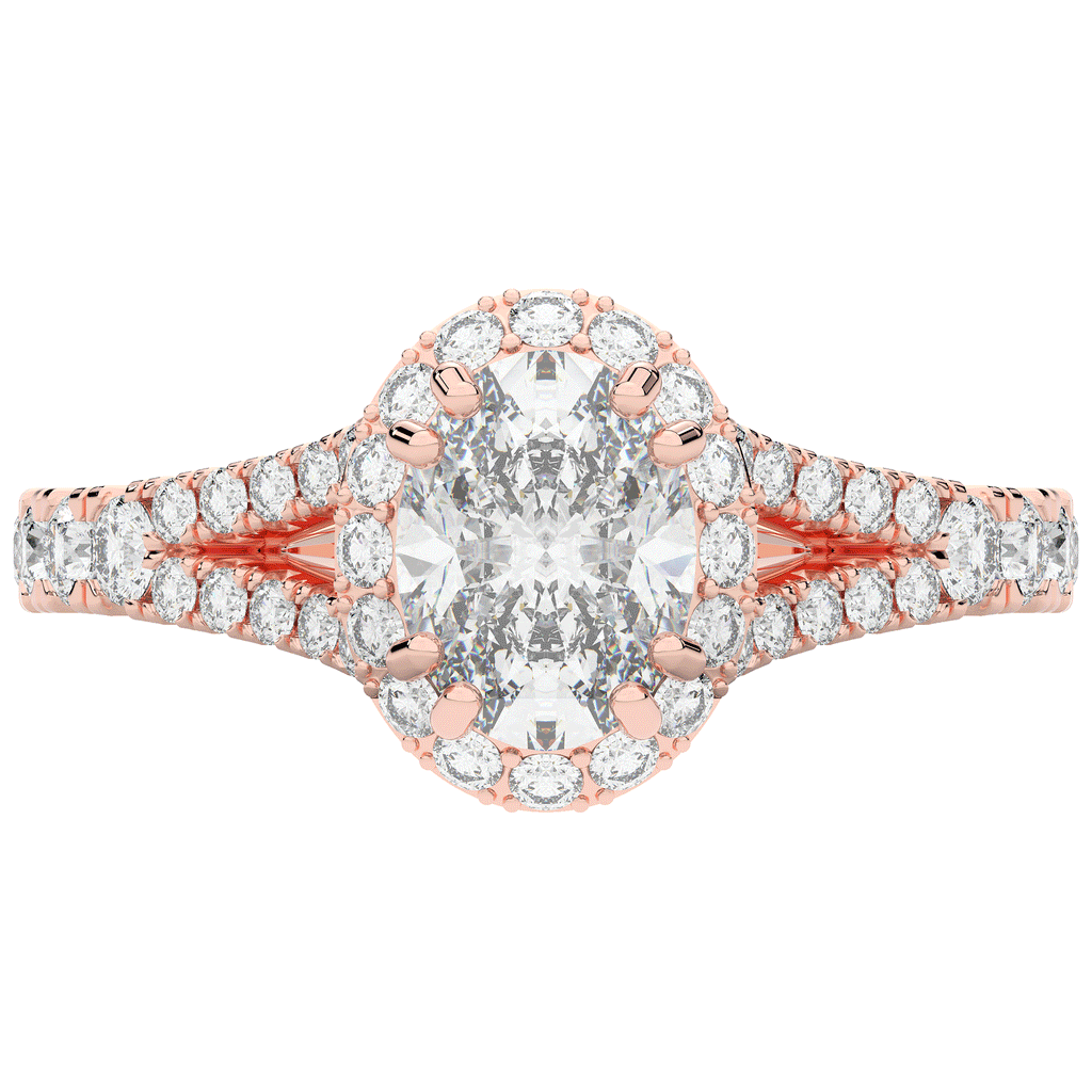 1.60CT.TW OVAL LAB DIAMOND ENGAGEMENT RING - Nazarelle