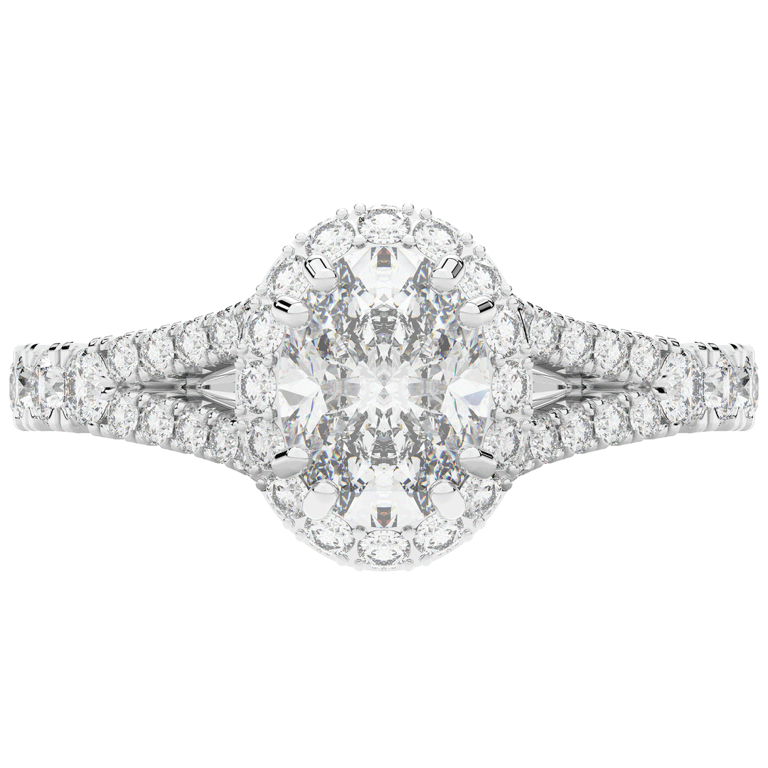 1.60CT.TW OVAL LAB DIAMOND ENGAGEMENT RING - Nazarelle