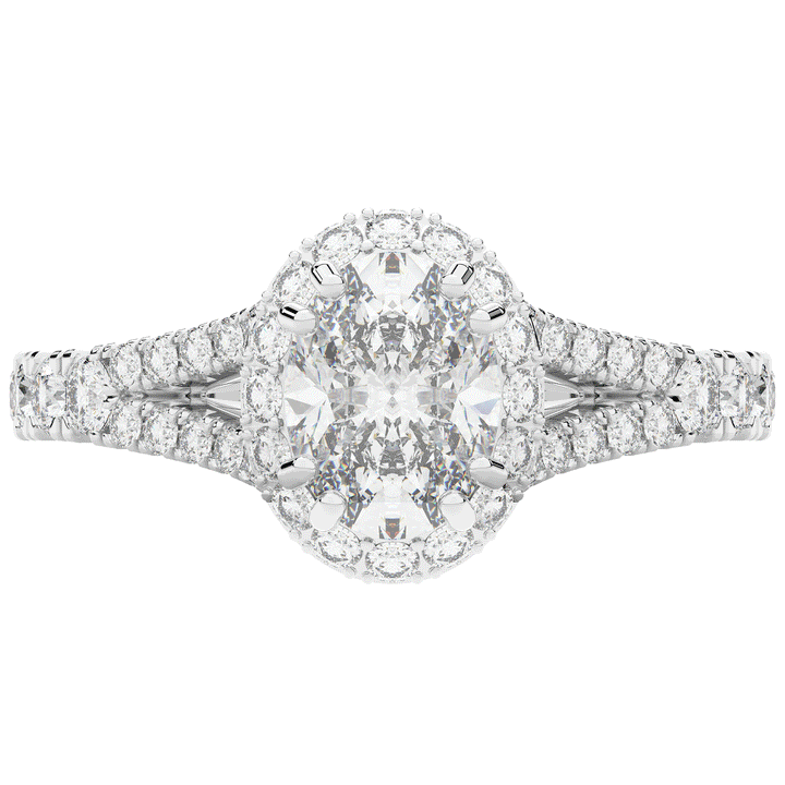 1.60CT.TW OVAL LAB DIAMOND ENGAGEMENT RING - Nazarelle