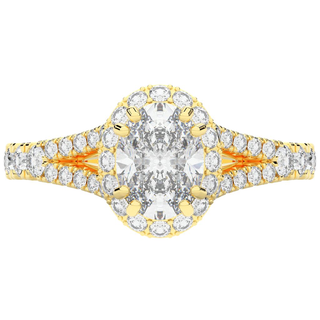 1.60CT.TW OVAL LAB DIAMOND ENGAGEMENT RING - Nazarelle