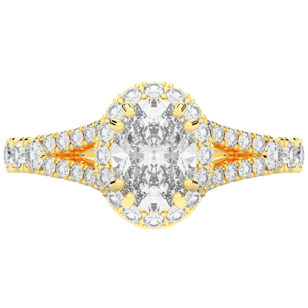 1.60CT.TW OVAL LAB DIAMOND ENGAGEMENT RING - Nazarelle