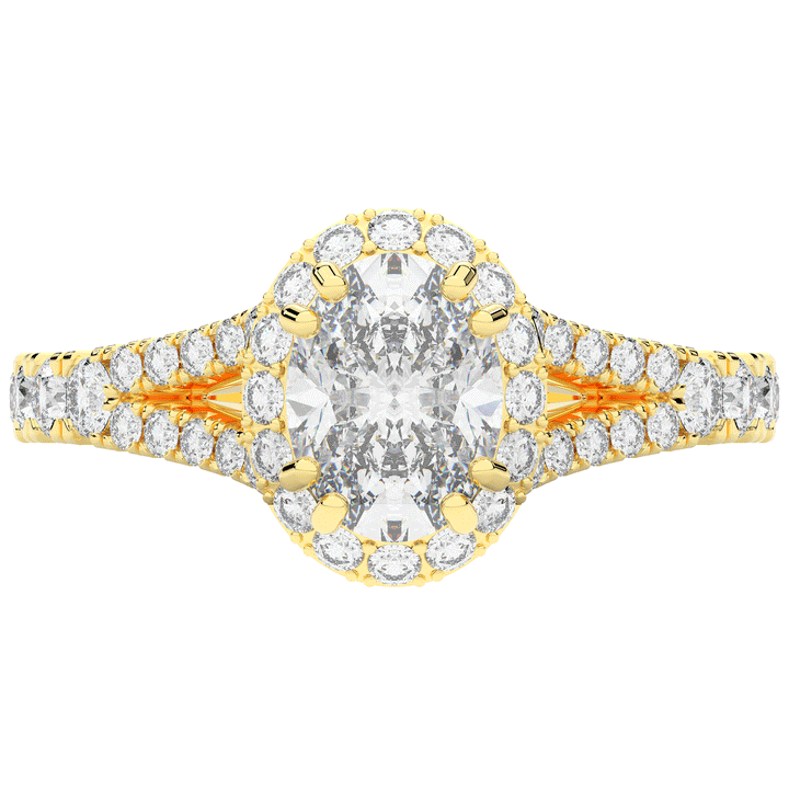 1.60CT.TW OVAL LAB DIAMOND ENGAGEMENT RING - Nazarelle