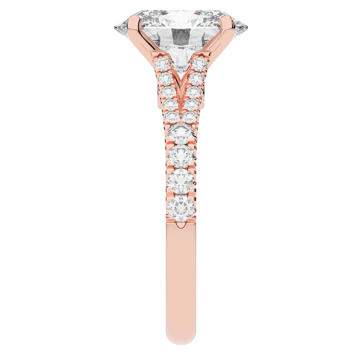 3.45CT.TW OVAL LAB DIAMOND ENGAGEMENT RING - Nazarelle