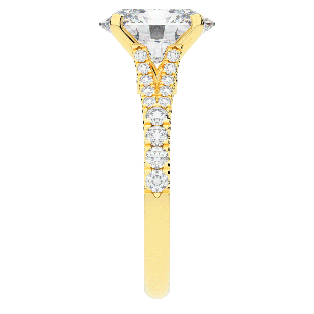 3.45CT.TW OVAL LAB DIAMOND ENGAGEMENT RING - Nazarelle