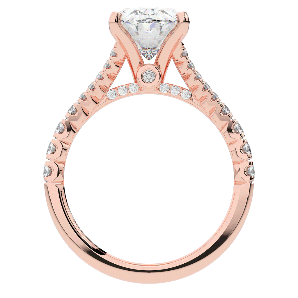 3.45CT.TW OVAL LAB DIAMOND ENGAGEMENT RING - Nazarelle
