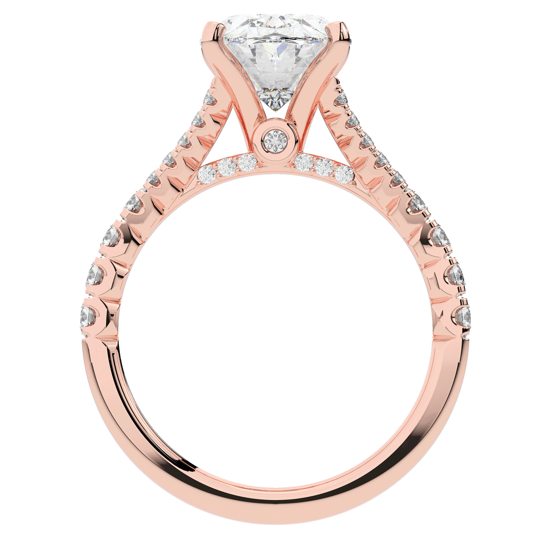 3.45CT.TW OVAL LAB DIAMOND ENGAGEMENT RING - Nazarelle