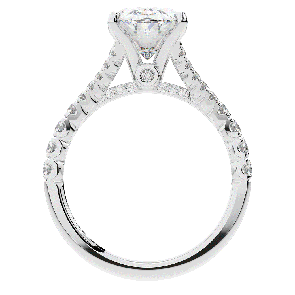 3.45CT.TW OVAL LAB DIAMOND ENGAGEMENT RING - Nazarelle
