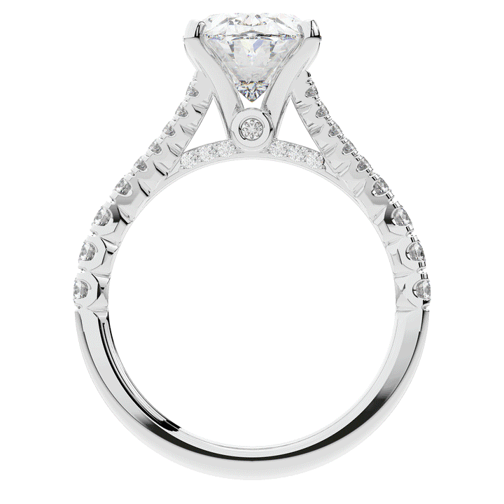 3.45CT.TW OVAL LAB DIAMOND ENGAGEMENT RING - Nazarelle