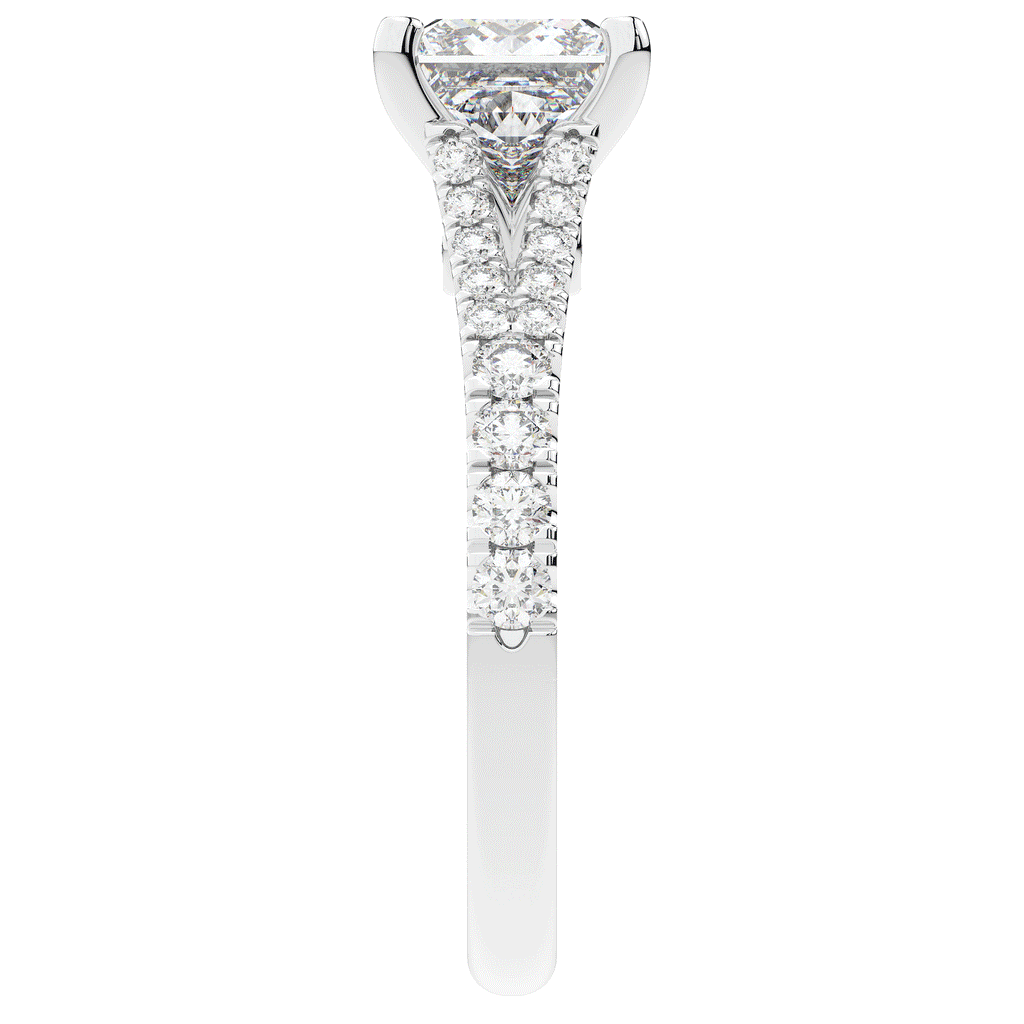 2.45CT.TW PRINCESS LAB DIAMOND ENGAGEMENT RING - Nazarelle