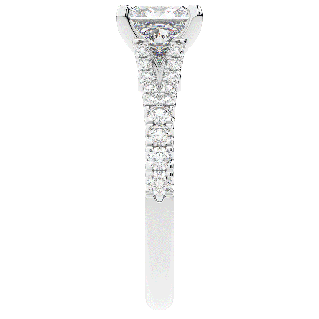 2.45CT.TW PRINCESS LAB DIAMOND ENGAGEMENT RING - Nazarelle
